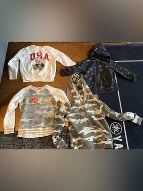 Butter Kids Camo Hoodie & Pullover Bundle - Green, Gray, White, Navy